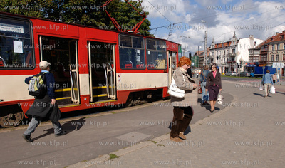 Gdansk Oliwa. Okolice petli tramwajowej na al. Grunwaldzkiej,...