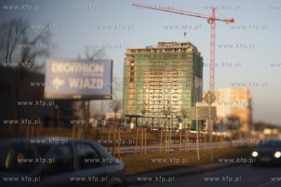 Gdansk Przymorze. Obroncow Wybrzeza. Nz Budowa budynku...