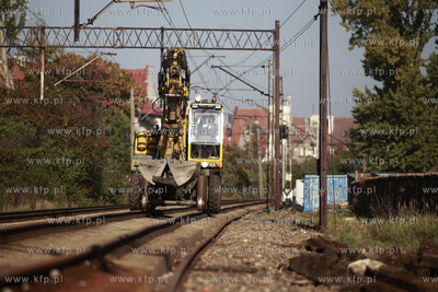 Gdansk. Remont  torow na trasie Gdansk Stocznia do...