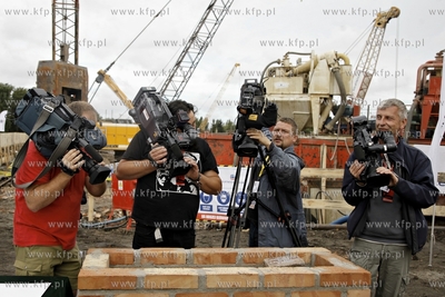 Gdansk. Uroczystosc wmurowania kamienia wegielnego...