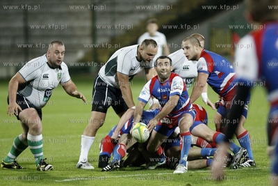 Ekstraliga rugby. Mecz Lechia Gdansk - Budowlani Lodz....