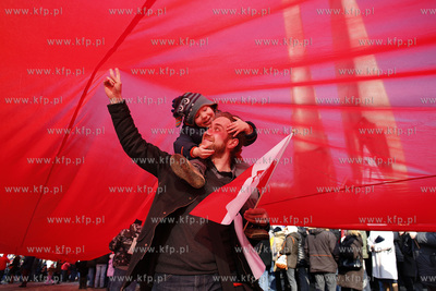 Gdańsk. Plac Solidarności. Wiec poparcia dla Lecha...