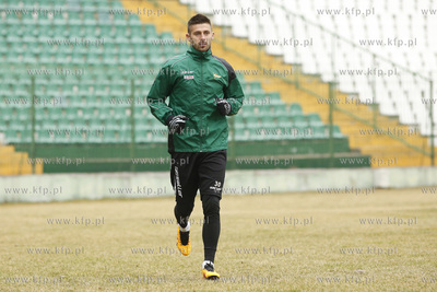 Gdańsk. Stadion przy ul. Traugutta. Trening drużyny...