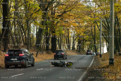 Wypadek na Al. Zwycięstwa w Gdyni .Motocyklista stracił...