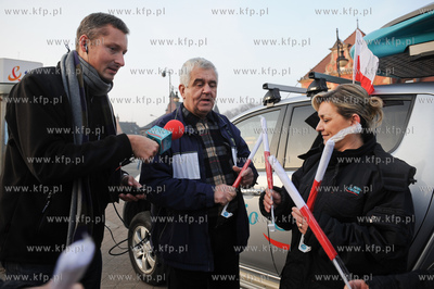 Gdansk. Tydzien Flagi z Radiem Gdansk, akcja promujaca...
