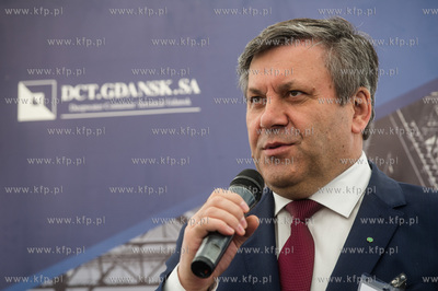 Gdansk. Terminal kontenerowy DCT. Uroczystosc inauguracji...