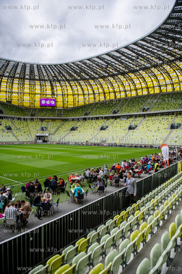 Gdansk. Stadion PGE Arena. Bicie rekordu Polski w jednoczesnej...
