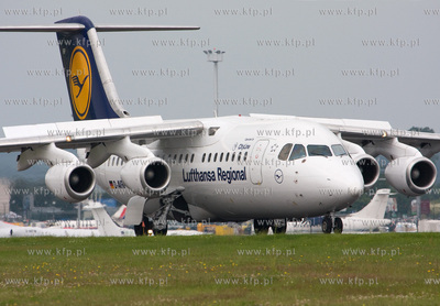 Gdansk, Rebiechowo. Nz. British Aerospace Avro 146-RJ85...