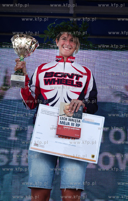 Pierwszy Maraton Sierpniowy w Gdansku Nz. Zwyciezszczyni...