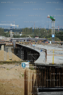 Gdansk. Budowa drogi ekspresowej S7 - Poludniowej Obwodnicy...