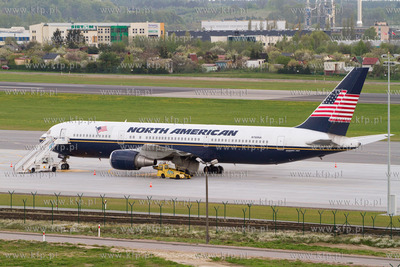 Gdansk, Rebiechowo. Nz. Boeing 767-39HER North American...