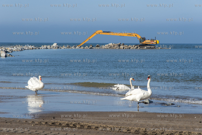 Budowa sztucznej rafy w Ustce. 28.03.2015 fot. Krzysztof...