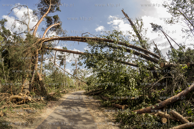 Skutki nawałnicy, która z piątku na sobotę przeszła...