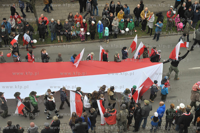 Gdanska Parada Niepodleglosci na ul. Podwale Staromiejskie....