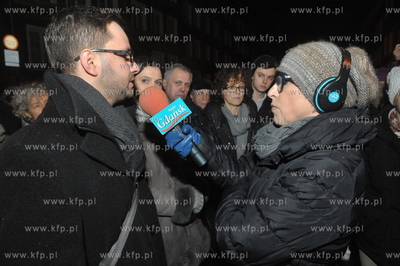 Protest przeciwko zamiarowi likwidacji Palacu Mlodziezy...