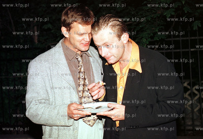 Cezary Pazura i Olaf Lubaszenko premiera filmu "Sztos"...