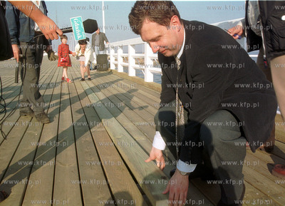 Otwarcie po remoncie sopockiego mola.Na zdjeciu prezydent...