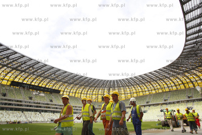 Gdansk. Budowa stadionu PGE Arena Gdansk. Obiekt ten...