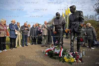 Gdansk. Park Ronalda Reagana. Uroczystosci zwiazane...
