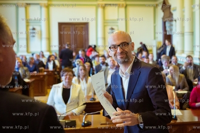 Gdańsk, Nowy Ratusz. Uroczystości związane ze ślubowaniem...