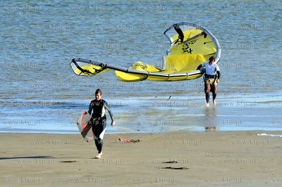 Camping Maszoperia kolo Jastarni. Kitesurferzy24.05.2009fot....