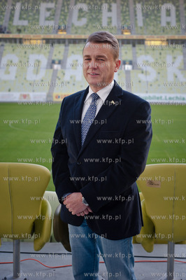 Gdansk. Stadion PGE Arena. Symboliczne ukonczenie malowania...