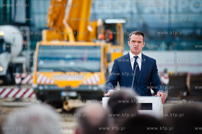 Gdansk. Rebiechowo. Uroczystosc wmurowania kamienia...