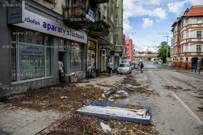 Gdańsk. Wrzeszcz. Ulica Grunwaldzka. Skutki silnych...