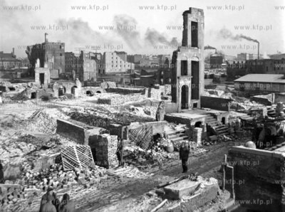 Ulica Mariacka i św. Ducha w Gdańsku, zniszczona...