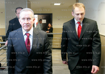 Szczecin. Minister sprawiedliwosci Andrzej Czuma na...