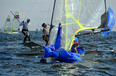 Gdynia. Probny wyscig Mistrzostw Europy w klasie 49'er.
04.07.2010
fot....