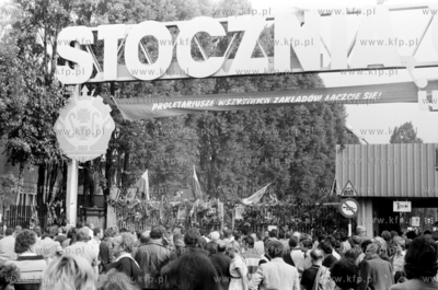 Strajk w Stoczni Gdanskiej im Lenina. sierpien 1980...
