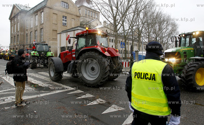 Protest rolnikow i zwiazkowcow Solidarnosci z zachodniopomorskiego...