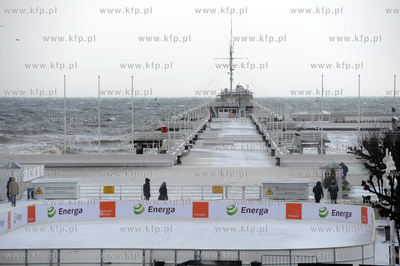 Sopot. Wichura i sniezyca w Sopocie. 05.01.2017 fot....