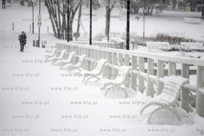 Gdynia Orlowo w zimowej szacie. Nz. Orlowskie molo
10.02.2021r.
Fot....