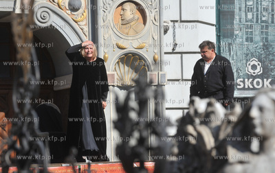 Gdansk. Dlugi Targ. Happening pt Aktorzy Przyjechali...