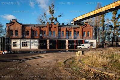 Gdańsk, Stocznia Cesarska. Remiza strażacka w trakcie...