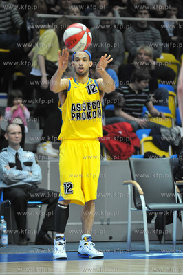 Gdynia. Mecz XXII kolejki Polskiej Ligi Koszykowki...