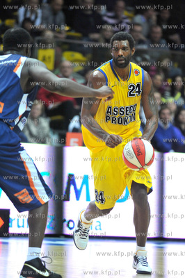 Gdynia. Mecz XXII kolejki Polskiej Ligi Koszykowki...