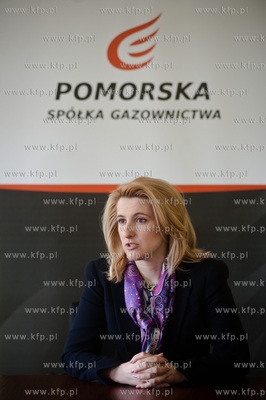 Gdansk. Siedziba Pomorskiej Spolki Gazownictwa. Briefing...