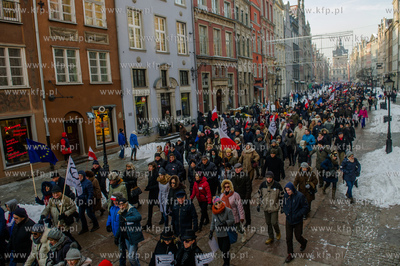 Gdansk. Manifestacja pod haslem W obronie Twojej wolnosci,...