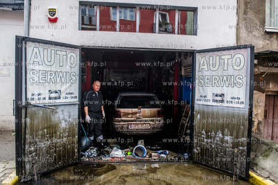 Gdańsk. Wrzeszcz. Skutki silnych opadow, które przeszły...