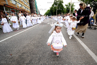 Szczecin. Papieska procesja Bozego Ciala, ulicami Szczecina...