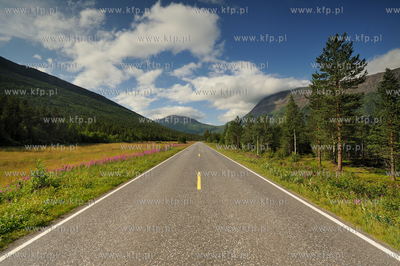 Norwegia.  Okolice miejscowosci Rognan w polnocnej...