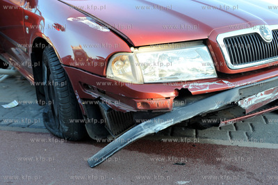 Sopot Droga Zielona. Wypadek samochodowy. Samochod...