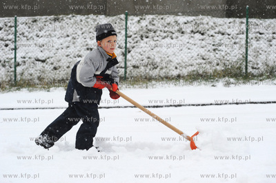 Pierwszy porzadny snieg w Gdansku. Dzieciaki dlugo...