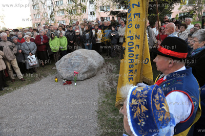 Uroczystosc poswiecenia kamienia Jana Pawla II na terenie...