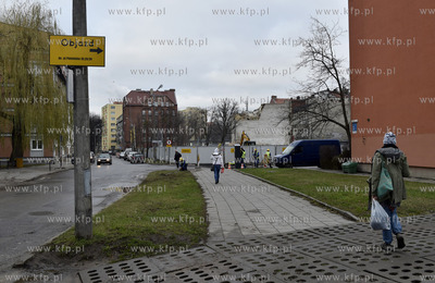 Gdańsk. Budowa apartamentowcow w kwartale ulic. Osiek,...