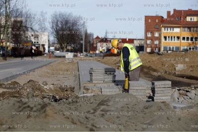 Gdańsk. Prace przy budowie Trasy Słowackiego na odcinku...