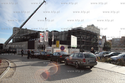 Uroczystosc zawieszenia wiechy na budowanym Teatrze...